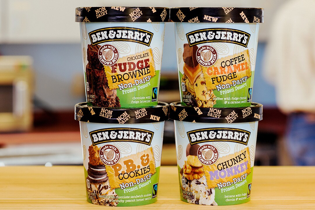 Ben & Jerry's의 유제품이 들어 있지 않은 파인트 4가지