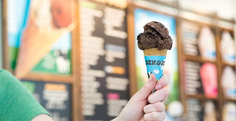 Ben & Jerry's Chocolate Ice Cream cone